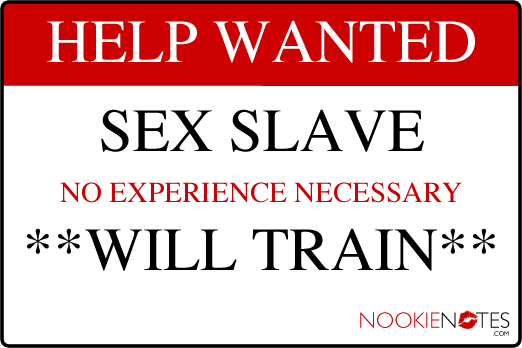 Help Wanted: Sex Slave