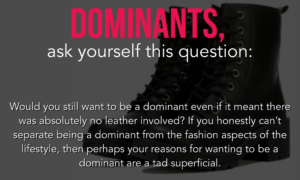 Dominants, Ask Yourself This Question: